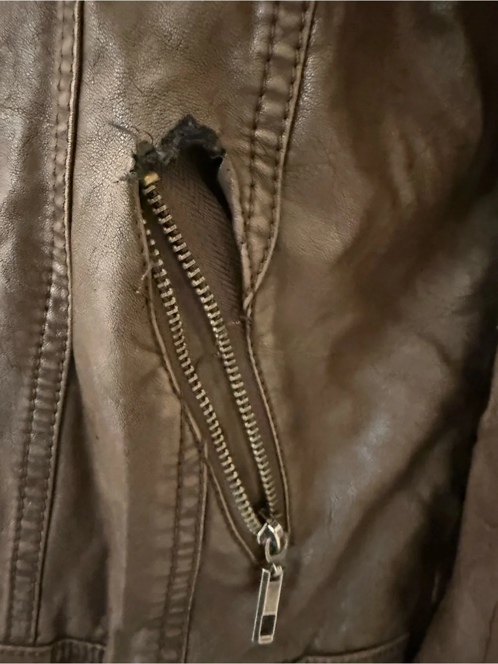 Vintage Women’s Brown Military-Style Layered Jacket with Hood Y2K - Grunge Style